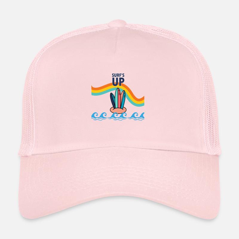rainbow surfboard Trucker Cap
