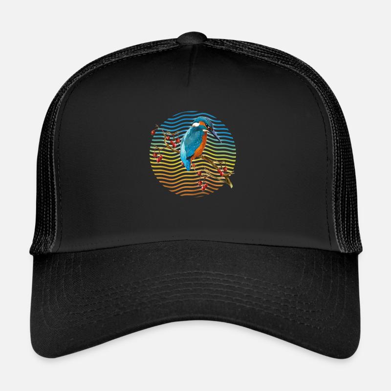 Oiseau coloré - Casquette trucker  - noir/noir