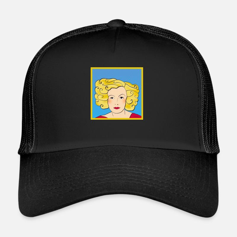 Groovie Chick T-Shirt - Trucker Cap - Schwarz/Schwarz