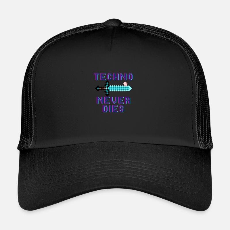 Techno Never Dies - Design - Trucker Cap - black/black