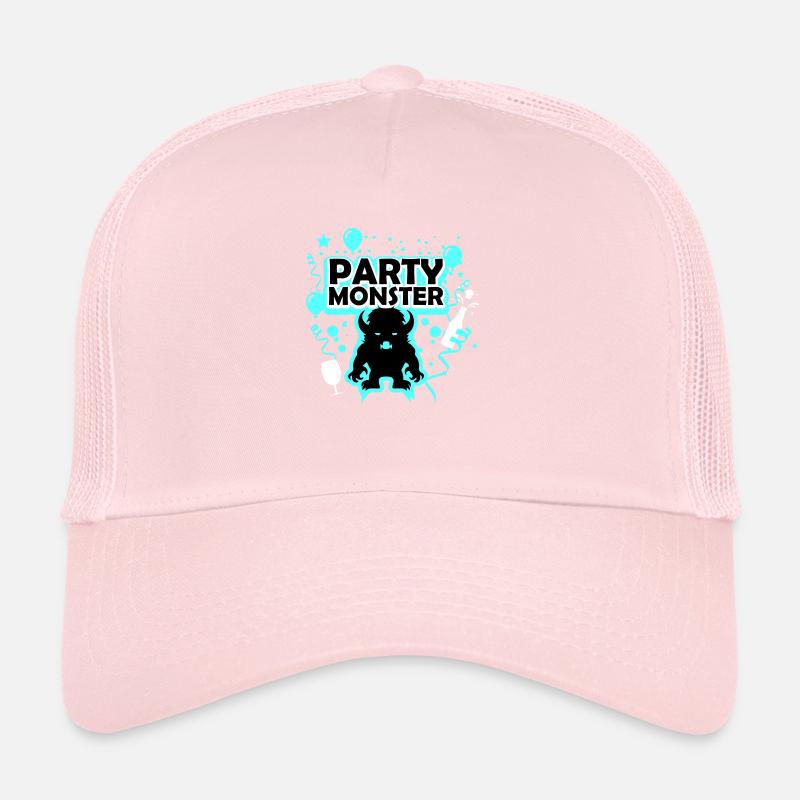 Party monster light blue Trucker Cap