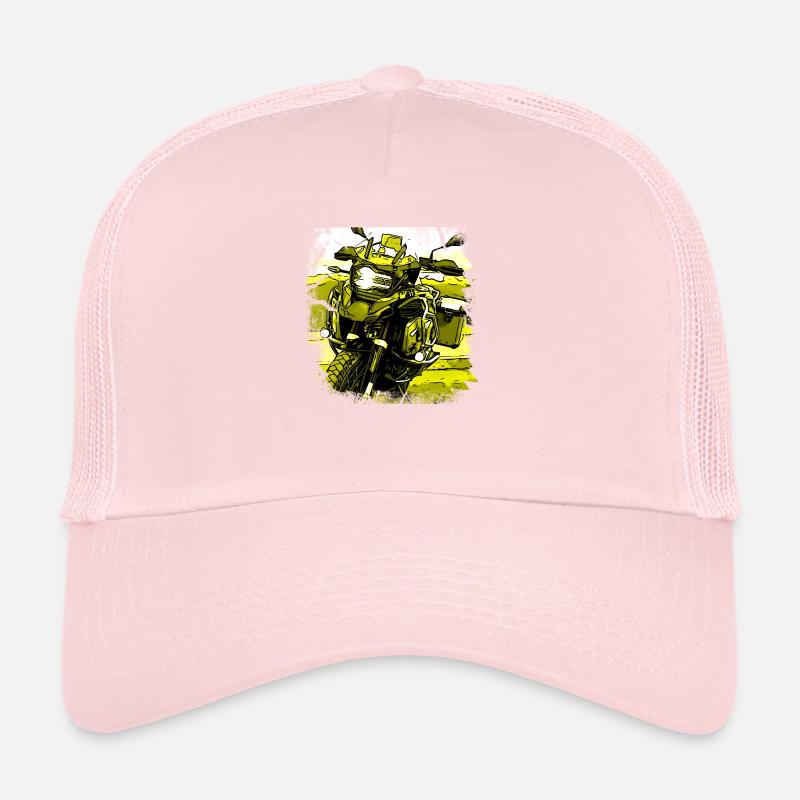 Moto GS noir jaune Casquette trucker 