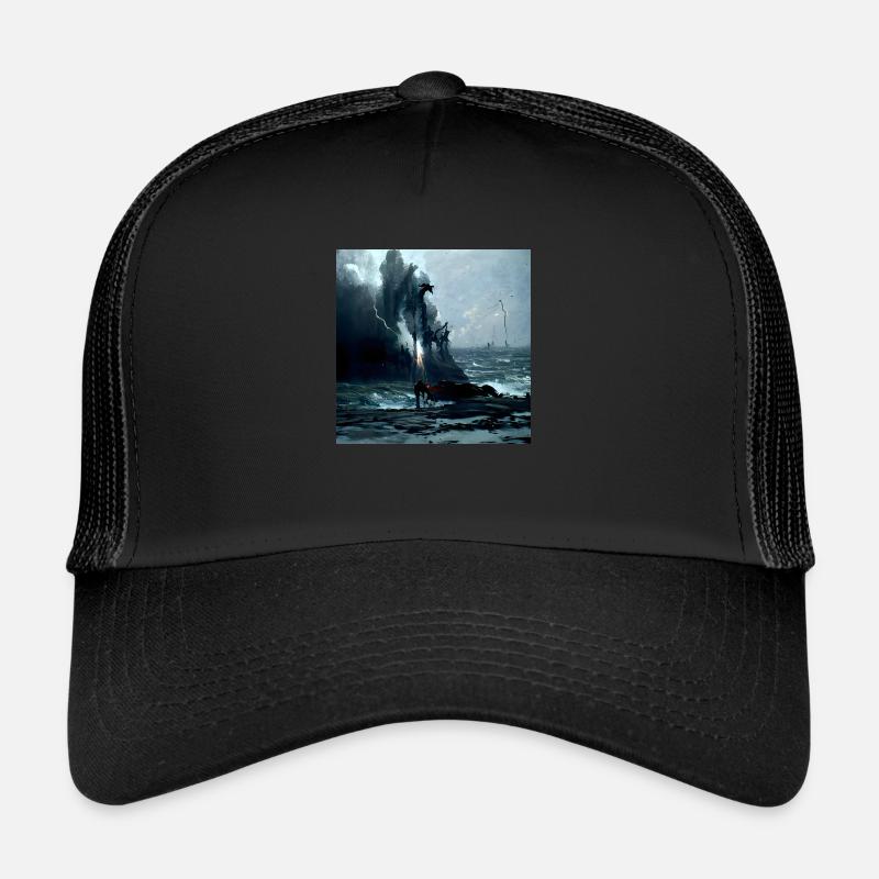 enterinvalhalla - Casquette trucker  - noir/noir