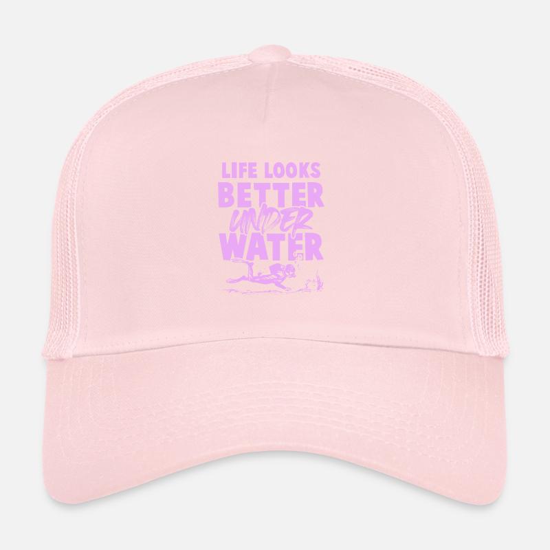 diving underwater Trucker Cap
