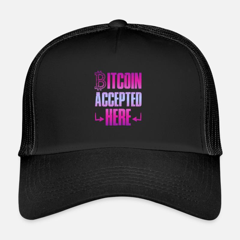 bitcoin akzeptiert - Trucker Cap - Schwarz/Schwarz