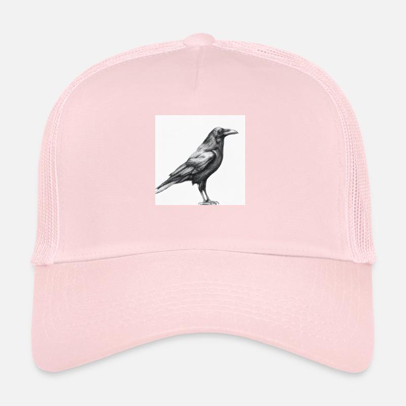 Corbeau dessiné Casquette trucker 