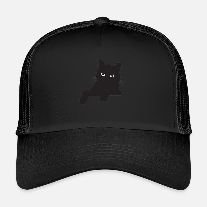 Drôle de chat noir - Casquette trucker  - noir/noir