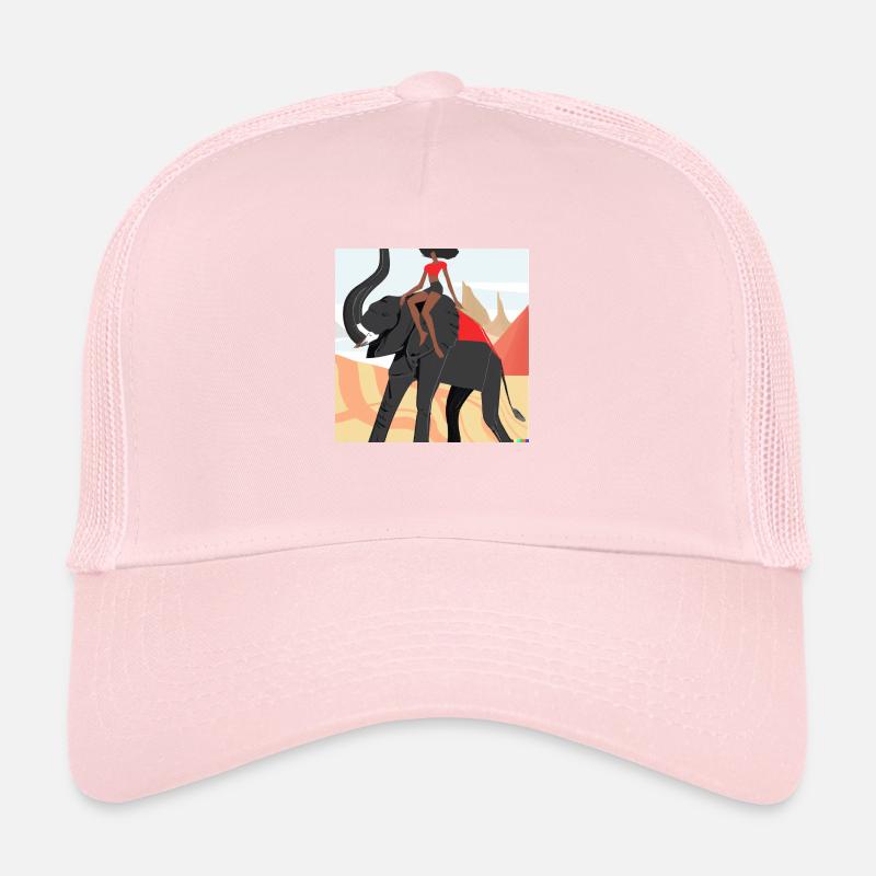 fille chevauchant l’éléphant Casquette trucker 