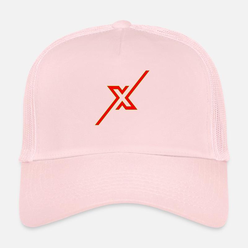 Forme de symbole typographie lettre Alphabet X Casquette trucker 