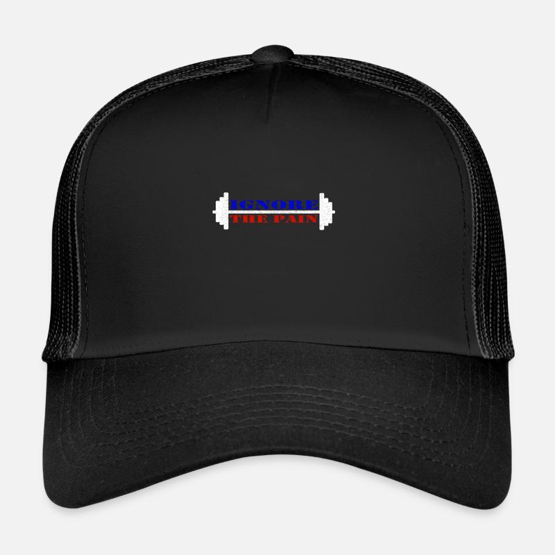 Ignore the pain - Trucker Cap - Schwarz/Schwarz