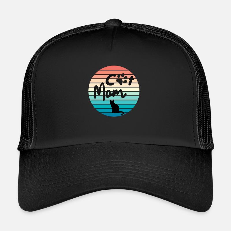 Cat Mom Retro Trucker Cap