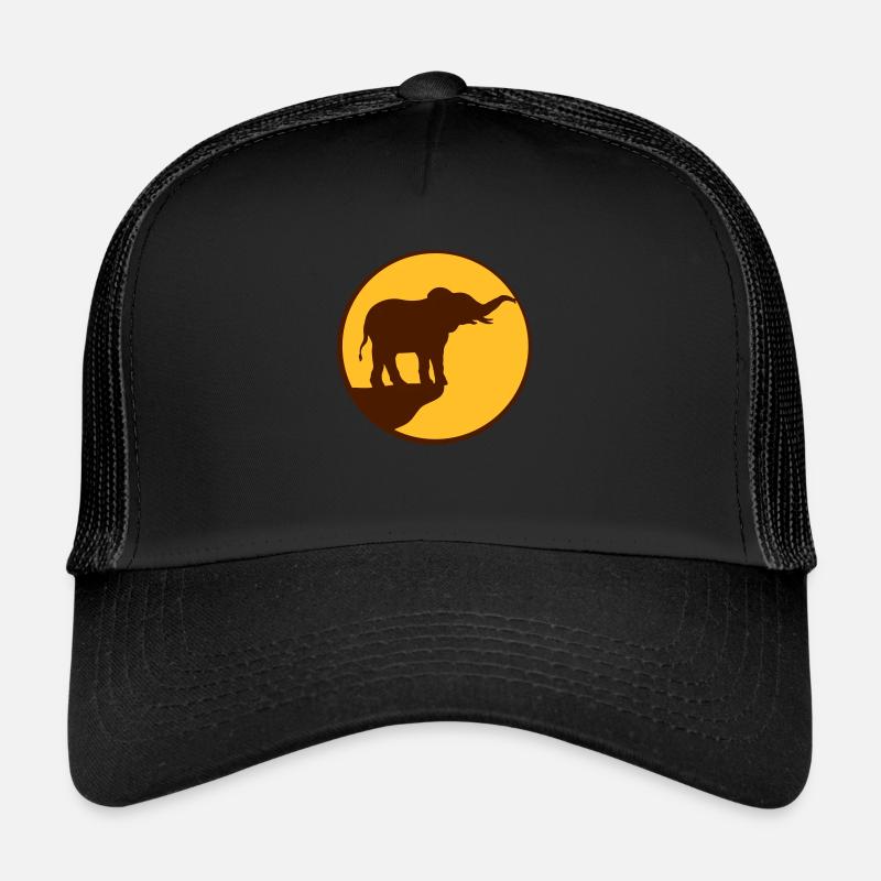 Mond Elefant Klippe Silhouette Trucker Cap