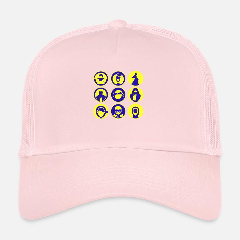 Visages / Figures abstraits, Art vectoriel, Tête Casquette trucker 
