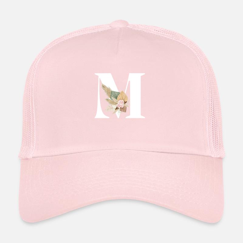 letter M flowers Trucker Cap