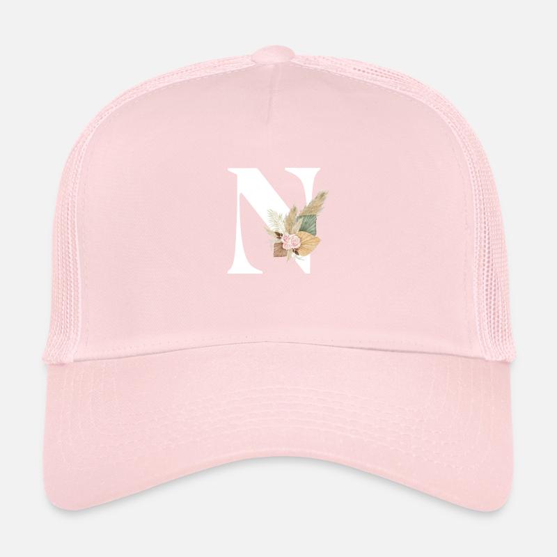 Buchstabe N Blumen Trucker Cap
