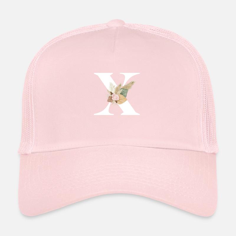 Buchstabe X blühte Trucker Cap
