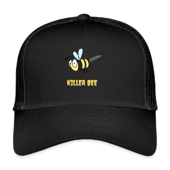 KILLER BEE - Trucker Cap - Schwarz/Schwarz - Vorne