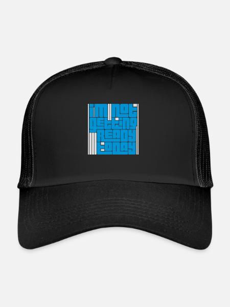 ne pas se préparer aujourd’hui - Casquette trucker  - noir/noir - Devant