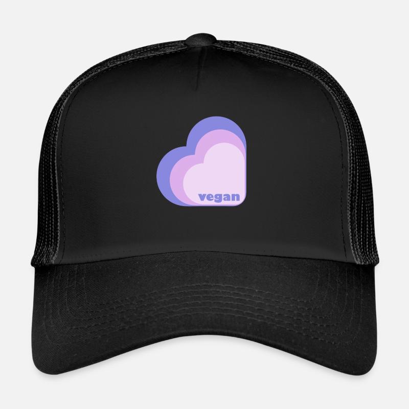 Vegan Lilac Heart Trucker Cap