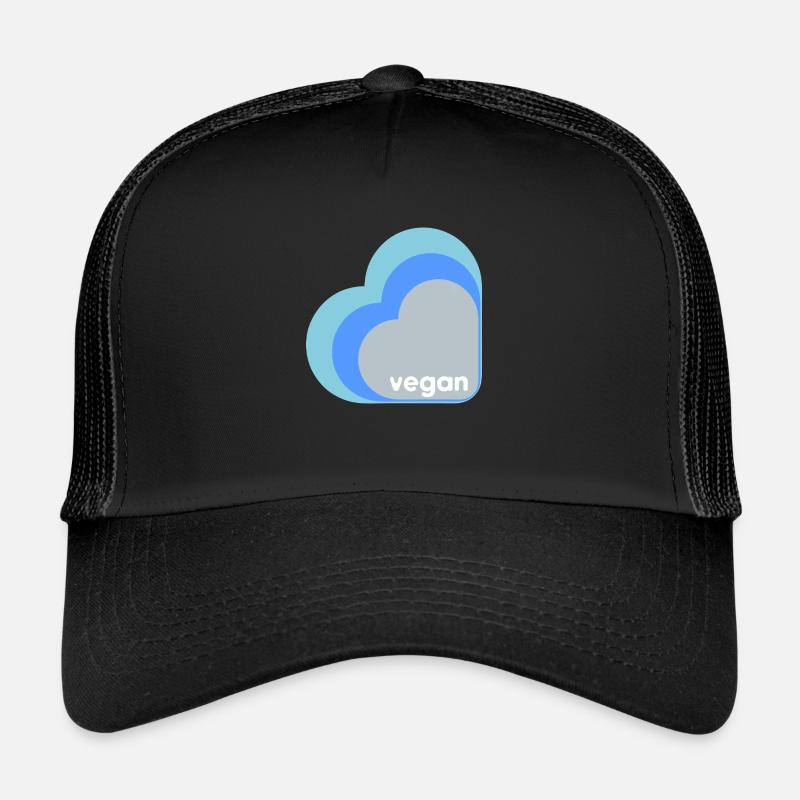 Cœur végétalien bleu Casquette trucker 
