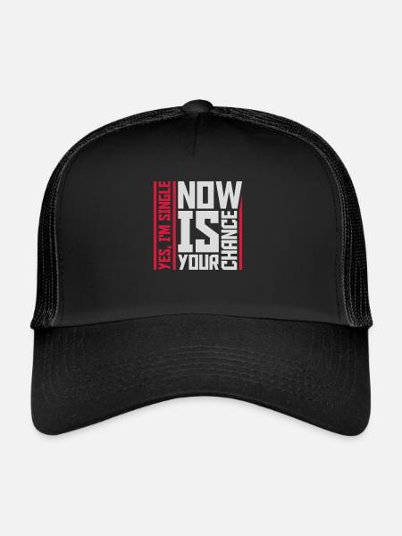 célibataire maintenant votre chance - Casquette trucker  - noir/noir - Devant