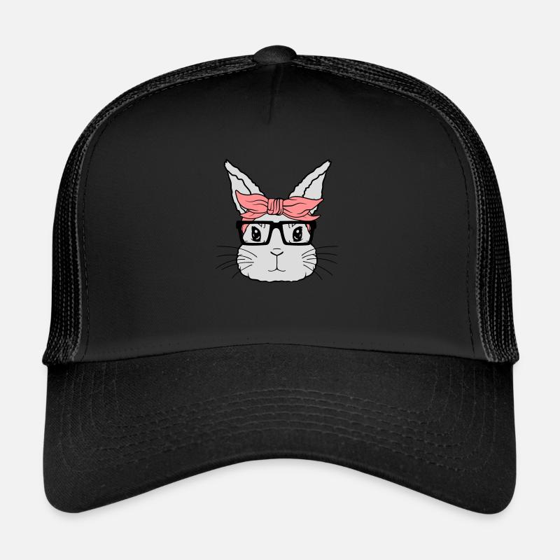 Visage de lapin nerd féminin Casquette trucker 