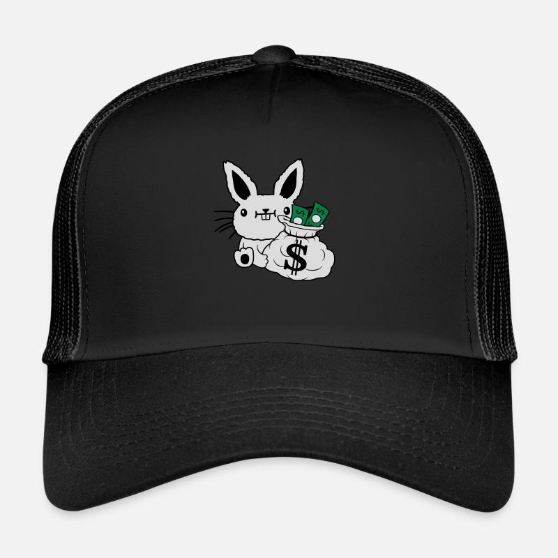 Rich Money Bag Billets de banque de lapin de Pâques Casquette trucker 
