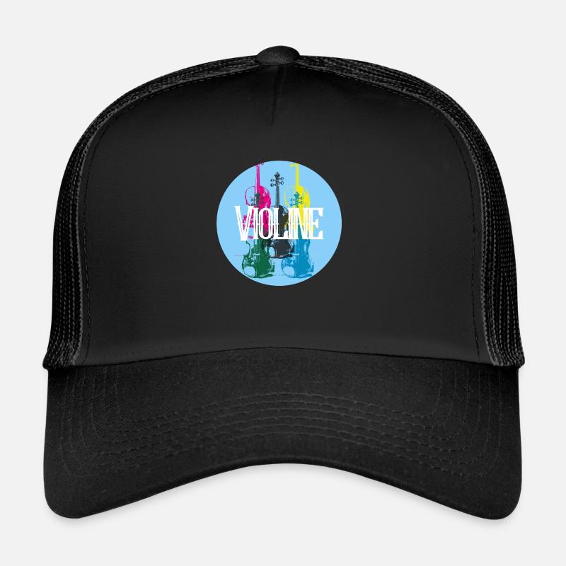 Violine mit Pop-Art Collage Trucker Cap