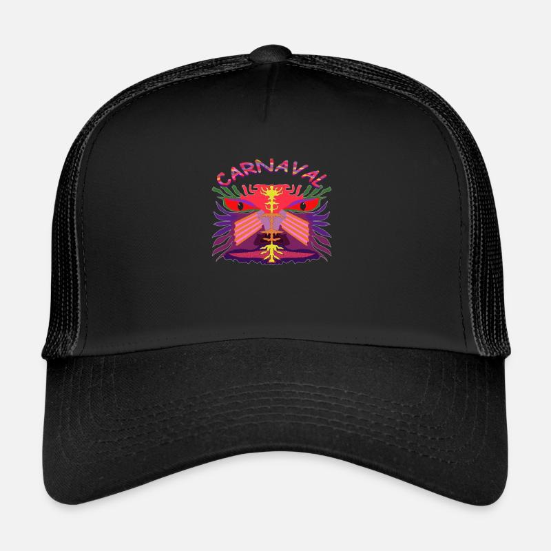 carnival mask - Trucker Cap - black/black