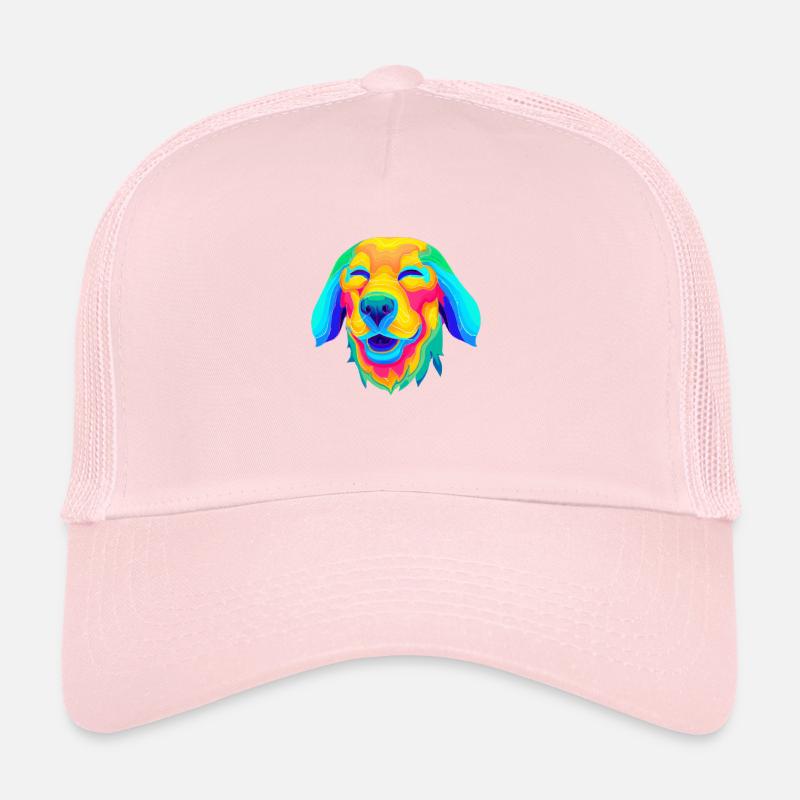 Psychedelic dog Trucker Cap