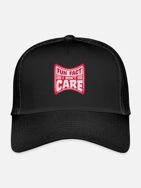 Je me fiche des faits - Casquette trucker  - noir/noir - Devant