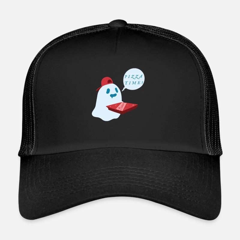 Pizza-Liefergeist - Trucker Cap - Schwarz/Schwarz