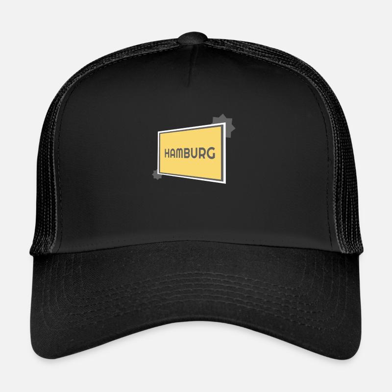 Hamburg Ortsschild - modern grey Trucker Cap