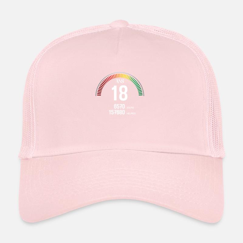 Anniversaire 18 ans Compteur Casquette trucker 