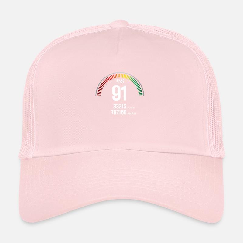 Anniversaire 91 ans Compteur Casquette trucker 
