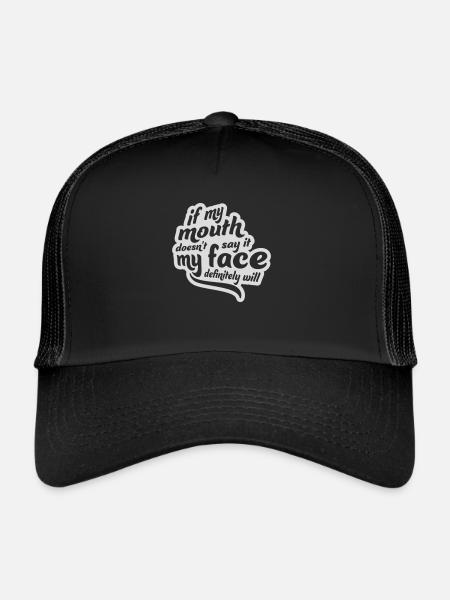 Mon visage le fera certainement - Casquette trucker  - noir/noir - Devant