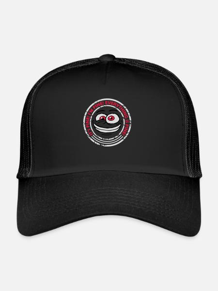 everything is fine quote - Trucker Cap - black/black - Front