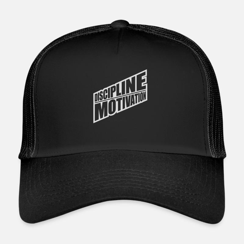 discipline over motivation Zitat Trucker Cap