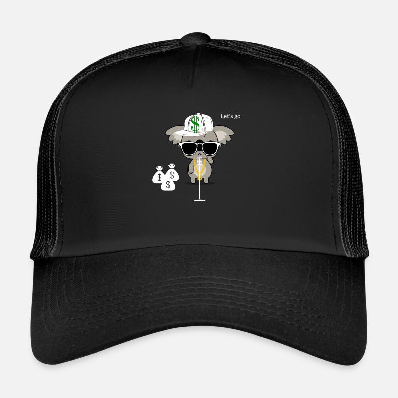Koala au micro - Casquette trucker  - noir/noir