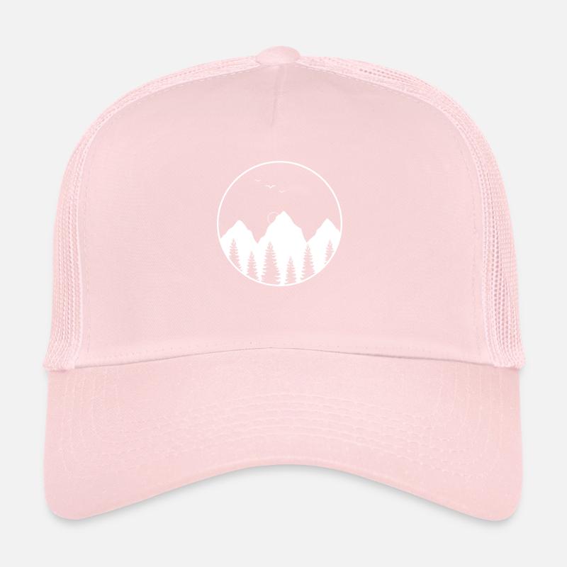Landschaft in geometrischer runder Form Trucker Cap