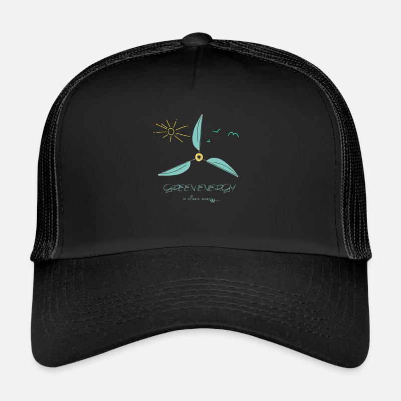 Green Energy is clean energy! Windkraft Statement Trucker Cap