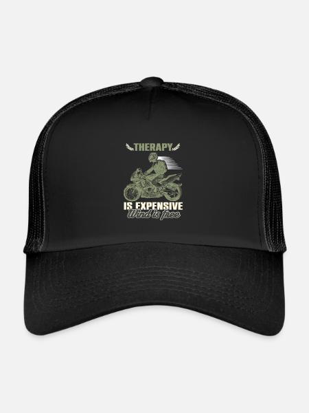 Verdict de thérapie à moto - Casquette trucker  - noir/noir - Devant