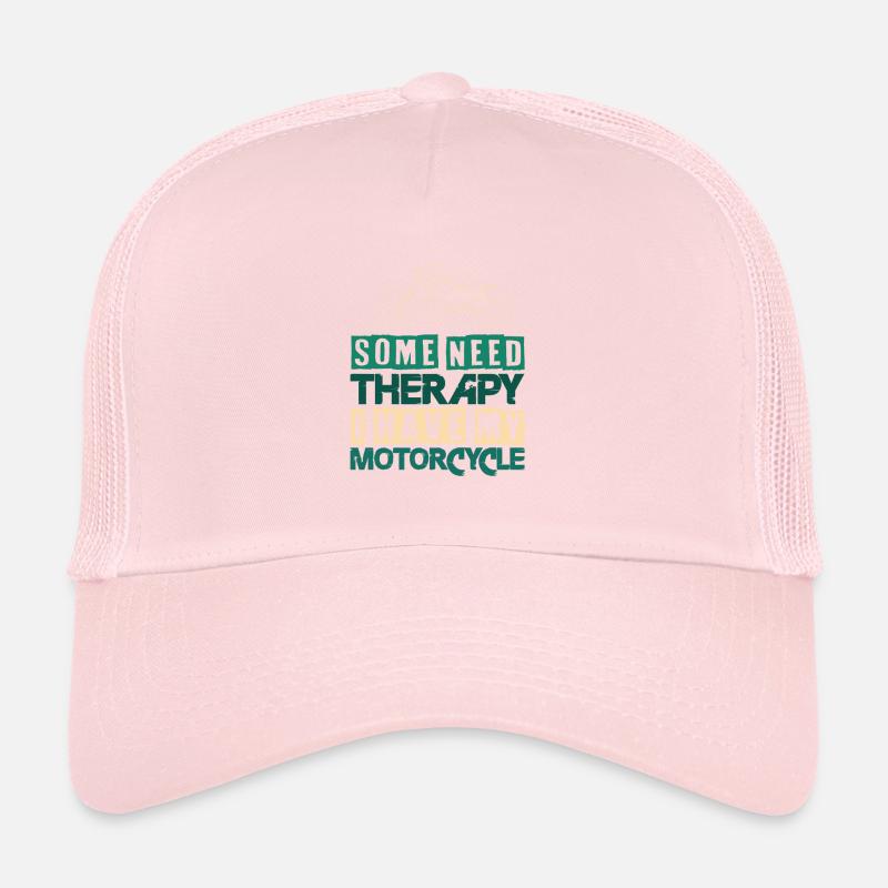 Motorcycle Therapy Biker Saying Trucker Cap