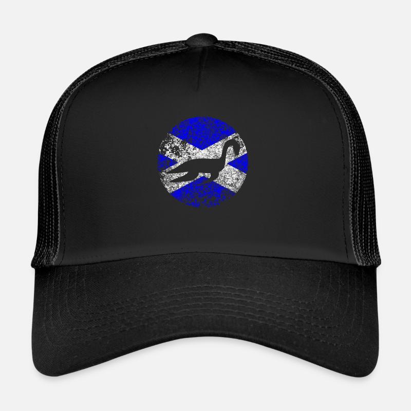 Loch Ness Monster Scottish Flag - Trucker Cap - black/black