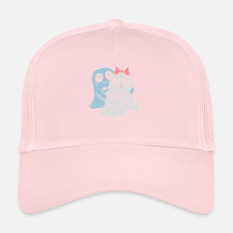 Couple Parents Child Ghosts Trucker Cap