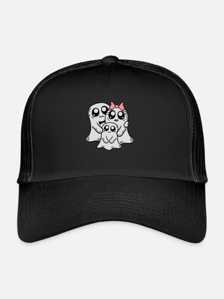 Enfant Parents Fantômes Couple - Casquette trucker  - noir/noir - Devant