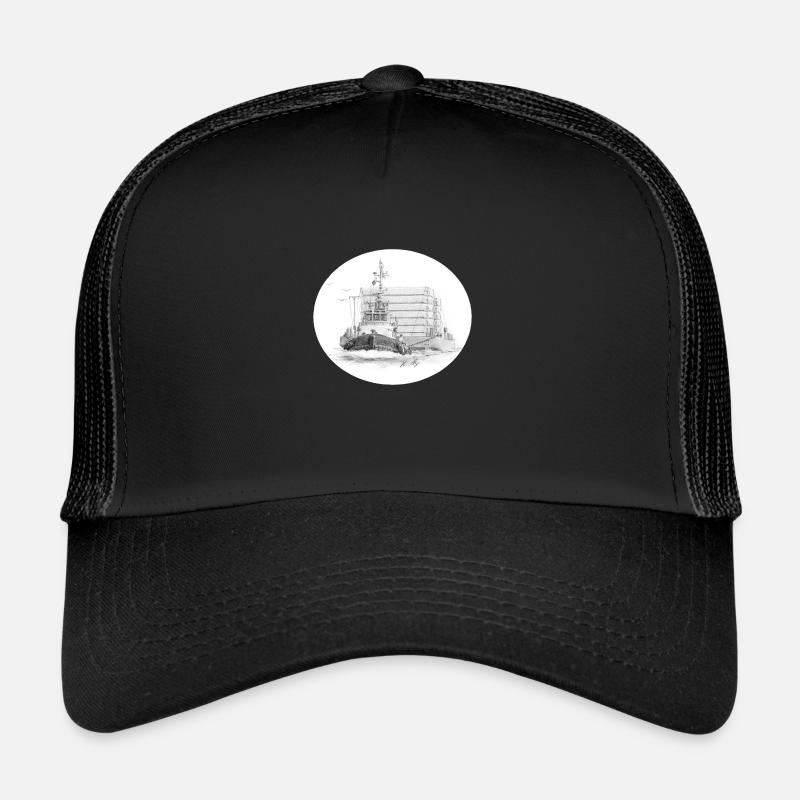 Schlepper mit Anhang - Trucker Cap - Schwarz/Schwarz