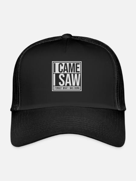 I came saw forget - Trucker Cap - black/black - Front