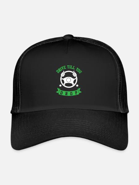 Devis camionneur camion - Casquette trucker  - noir/noir - Devant