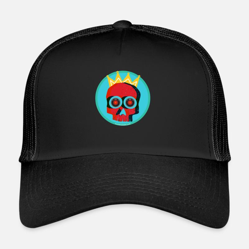 skull - Trucker Cap - Schwarz/Schwarz